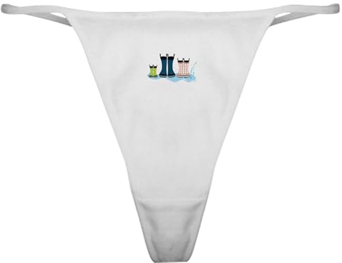 CafePress Galoshes Classic Thong Underwear, Funny Womens Panties White
