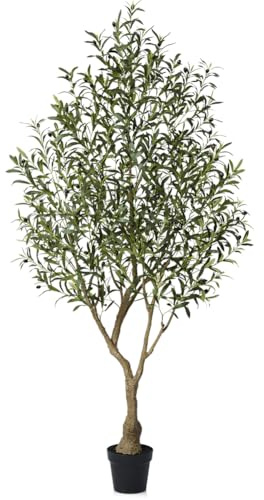Verinatural Artificial Olive Tree 210cm Indoor Decor - Tall Faux Plant UV Resistant & Adjustable Branches - Large Fake Plant for Living Room Home Office Floor Indoors Outdoors