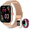 Smart Watch for Women(Call Receive/Dial), Fitness Tracker Waterproof Smartwatch for Android iOS Phones 1.7 HD Full Touch Screen Digital Watches with Heart Rate Sleep (Rose Gold)