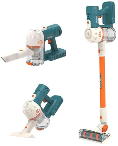 Porgeel Ensemble de Nettoyage des Tout-Petits, Vide des Enfants 3 en 1 Qui Fonctionne Vraiment, Ensemble de Jouets Nettoyage Enfants sans Fil réalistes, Vide pour Tout-Petit Amusant avec aspirati
