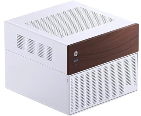 EWAIDI Chassi N4 6 x 3,5 HHD + 2,5 SSD-enheter kompatibla med M-ATX NAS Server Cases moderkort