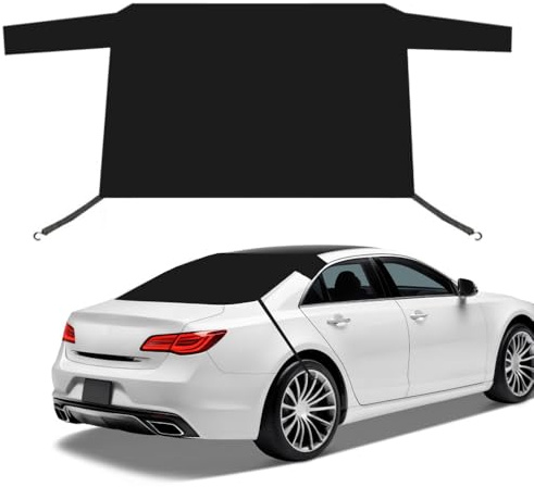 Yadiraom Copertura per lunotto posteriore, copertura per lunotto posteriore, in argento 190D, per auto, copertura per parabrezza, inverno, neve, gelo, polvere, raggi UV (140 x 80 cm)