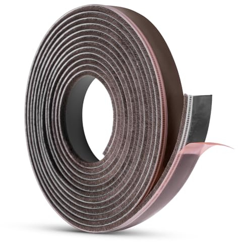 Flatro 5.2M Surface Mounted Self Adhesive Intumescent Seal Strip for Fire Doors, Smoke, Draft and Insect Protection (1, Brown)