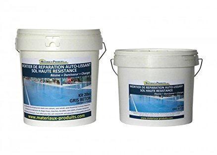 MATPRO - Mortier Époxy Coloré Autolissant - Revêtement Sols Haute Résistance - Ateliers et Stockage - Anti-Poussière - Qualité Alimentaire - Blanc - 2.5Kg