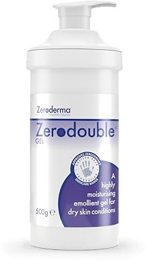 Zeroderma Zerodouble Gel, 2-in-1 Moisturiser & Soap Substitute, Highly Moisturising Gel for Dry Skin Conditions such as Eczema, Psoriasis & other Dry Skin Conditions. 500g