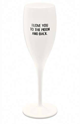 Koziol CHEERS No. 1 Sektglas 100ml (I LOVE YOU TO THE MOON AND BACK)