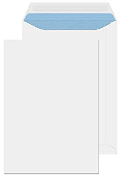 Evour A4/C4 Self Seal White Pocket Envelopes – 229x324mm, 100 GSM, No Window – for Home, Office, and Business Mailing Pack of 25