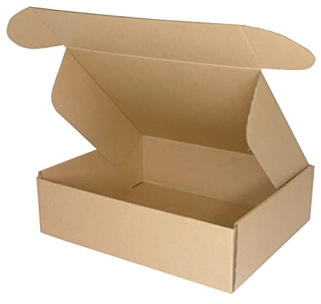 PACK4YA 285×230×80mm piccoli pacchi scatole postali scatole di cartone ondulato per la pubblicazione, marrone spedizione scatola per piccole imprese, conservazione o confezione regalo (5 pezzi)