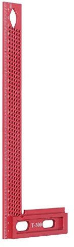 Righello a L, Squadra Carpentiere in Lega di Alluminio, Angolo Retto, Resistente Alla Ruggine, Bilancia per la Lavorazione del Legno Accurata