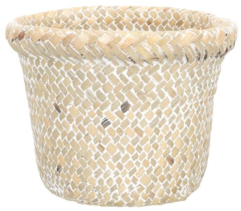 Cabilock Cestino Per Rifiuti In Vimini Cestino Per Rifiuti Rotondo Cestino Per Rifiuti 21 Cm Cestino Per La Carta Straccia Decorativo Bidone Della Spazzatura Intrecciato Cestino Per La