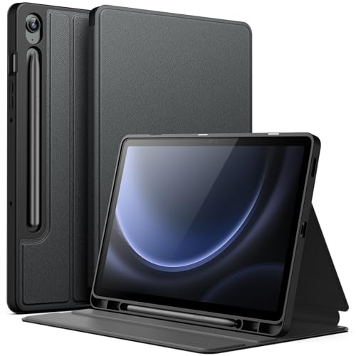 JETech Custodia per Samsung Galaxy Tab S10 Lite / S10 FE / S9 FE 10,9 Pollici con S Pen Holder, Sottile Folio Stand Protettiva Tablet Cover, Multi-Angolo Visualizzazione (Nero)