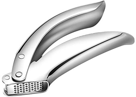 Cabilock Manual Picadora De Ajo Exprimidor De Ajo De Acero Inoxidable 304 Diseño Simple y Práctico