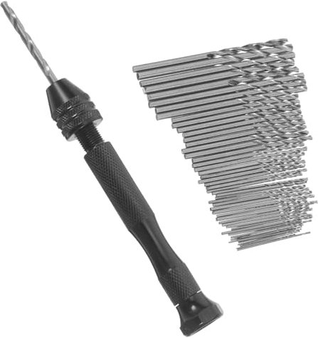 Set di punte elicoidali manuali per la lavorazione del legno, trapano a mano e 48 punte per la creazione di gioielli in resina, polimeri e legno