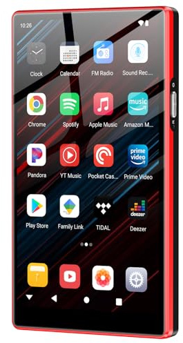 160GB Lettore MP3 con Bluetooth e WiFi, Oilsky 5 MP4 Player HD con Spotify, Amazon Music, Audible, Deezer, Lettore Musicale Android 13 con Touch Screen e Altoparlanti (nero)