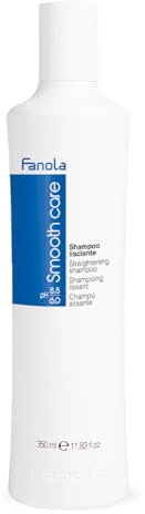 Fanola Straightening Shampoo, Deep Cleansing and Nourishing Straightening Shampoo for Rebel and Unruly Hair, Enriched Formula with Cotton Oil, 350