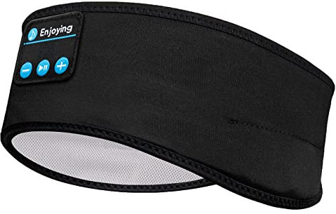 Navly Auriculares para Dormir de Lado, Bluetooth V5.2 Diadema Deportiva, Banda con Ultrafinos HD Estéreo Altavoces, Viajes Aéreos y Relajación, Unisex.