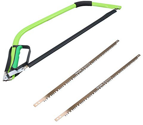 24 en bois de sciage Scie à archet de branches d'arbres-doigts + 3 lames.