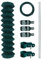 ESTEXO Maschendrahtzaun Gartenzaun Zaun-Set Drahtzaun Viereckgeflecht Maschendraht Grün Drahtgitter Drahtgeflecht Zaun 1,25 x 25 m