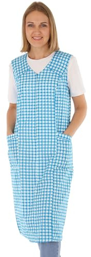 Schuerzenfabrik Blouse à fermeture Éclair pour robe de maison - Turquoise - 50