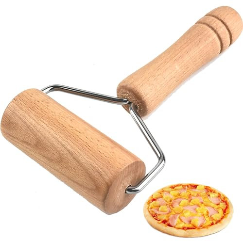 YUEMING Rullo Stendipasta in Legno, Matterello Rullo pizza Rullo Pasta Rullo Torta Rullo, Mattarello T-Tipo per la Preparazione di Pasta, Biscotti, Pizza Accessori di Cottura