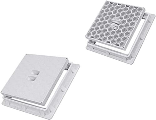 Uzman Couvercle de vérification Classe A15 - Pour puits de révision - 40 x 40 cm - Couvercle d'égout - Pour jardin, sol, puits de drainage