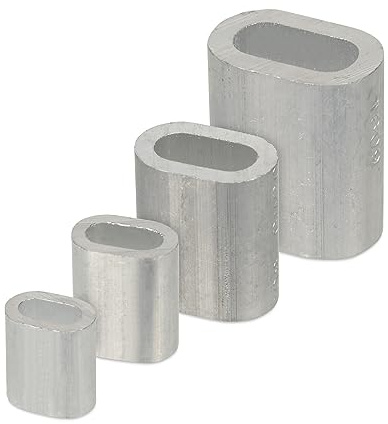 100x 1mm Pressklemme Alupressklemen Presshülse Drahtseilklemmen