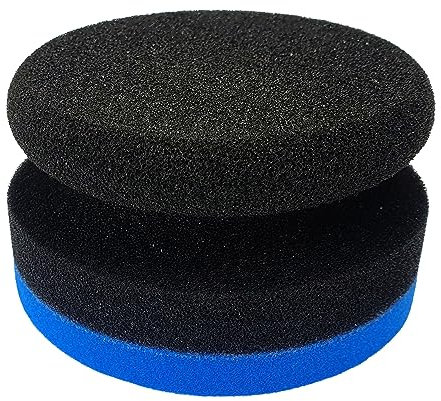 Craft-Equip Ø90mm Handpolierschwamm in BLAU-WEICH geeignet zum Auftragen und Auspolieren von Polituren und Wachsen Polierpuck Polierschwamm Polierpad