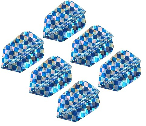PATIKIL Slim Dart Flights, 6 Pack PET Unique Design Dart Accessories for Steel Tip Dart and Soft Tip Darts, Pale Blue Silver Tone