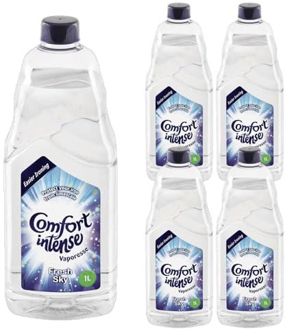 Comfort 5 x 1L Intense Limescale Protection With Welari Thank You Card Easing Ironing Fresh Sky Vaporesse Liquid (5L)