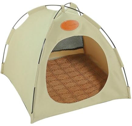 Tienda de campaña para gatos de interior, nido plegable para perros cubierto, transpirable, lavable, para mascotas, para interiores y exteriores, con cojín de doble cara