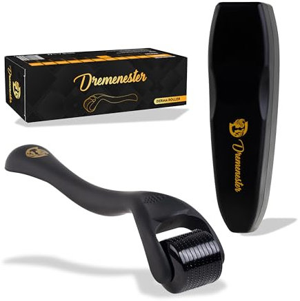 Dremenester Derma Roller for Body, Hair and Sculp, 540 Titanium Microneedle Dermal Skincare, Microneedling Roller for Men and Women with Storage Case (0.25mm)