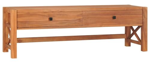 ShGaxin TV-skåp, TV-bord, TV-skåp, TV-bord, vardagsrumsmöbler, vardagsrum TV-möbler, i återvunnet trä av teak 140 x 40 x 45 cm