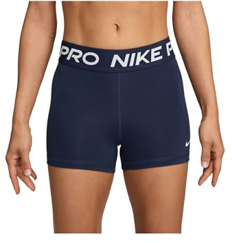 Nike W NP 365 Short 3 Pouces pour Femme, Bleu Marine/Blanc, Taille XL