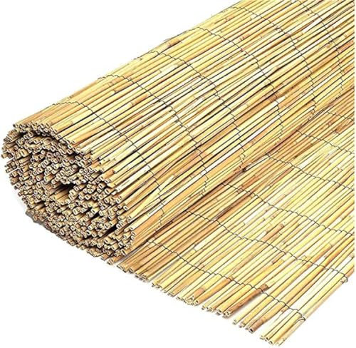 DiebaNova 4m Wide Natural Peeled Reed Screening Roll, Garden Sunscreen Privacy Fence Panels Patio/Balcony/Outdoor Space Protective Screen - Available in 5 Sizes (1m x 4m)