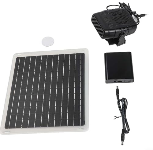 Calentador solar de 10 W para invernadero, calentador solar de coche y ventilador de calentamiento de casa de mascotas, solución de calefacción portátil con funda de batería, adecuado para calentar y