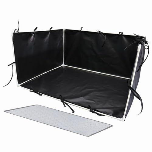 Recinto de arena para perros grandes – Orinal para perros de pared alta con base impermeable 600D, barrera ajustable para inodoro para mascotas, solución portátil para inodoro