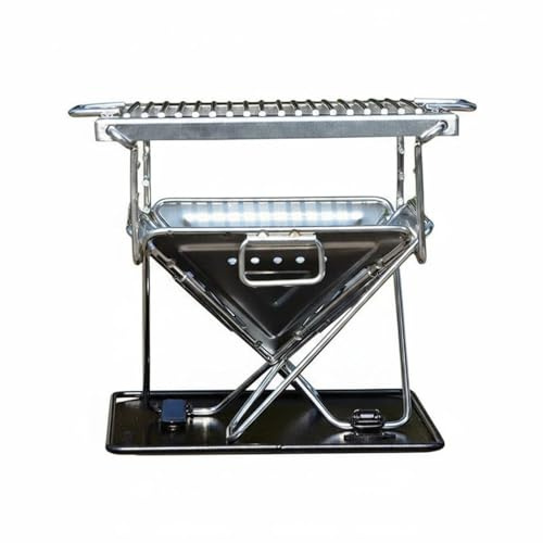 kowaku Outdoor Folding Grill Portable Grill Barbecue Grill Tabletop Grill With Wood Or Briquettes Combustion And Stable Cooking Surface Suitable for Camping Fishing Hunting Road Trips