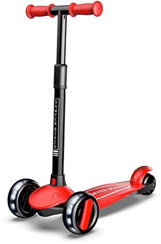 Sawyer Bikes- Verstellbarer 3-Rad-Roller – Kinder 2 bis 8 Jahren (Rot)