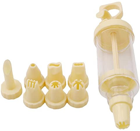 TOSSPER 8pcs / Set De Moldes Formación De Hielo Aflautada De La Jeringuilla Crema Puntas De Jeringa Jeringa De Pastelería Extrusora Gadgets De Cocina para Adornar De La Torta De Bricolaje