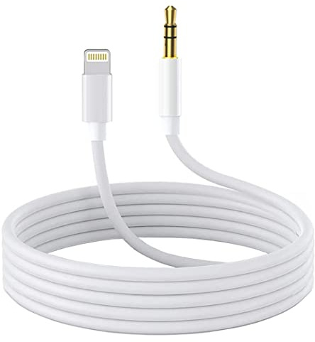Wahbite Lightning till 3,5 mm ljudkabel kompatibel med iPhone 13/12/11/XR/XS/X/8/7/6 Plus/SE 2