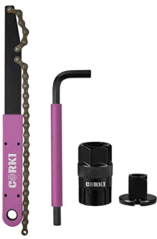 Corki Cycles Bike Chain Tools Upgrade Rotor Lockring Removal Wrench & Chain Whip with Cassette Bicycle Freewheel Remover Cassette Removal Tool Kit Compatible with Shimano Sunrace 12 Grooves Freewheels