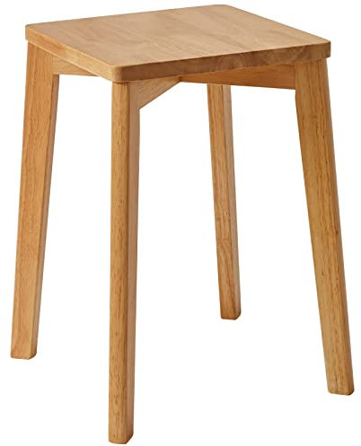 IBUYKE Stapelhocker-Massivholz Hocker Hausbank Holzhocker Mode Kreative Hocker Moderne Esstisch Erwachsene Esszimmerhocker Holzfarbe 29x44x33cm RF-1501