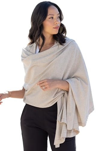 zestt Dreamsoft Travel Scarf, Wrap and Shawl, Organic Cotton, Birch
