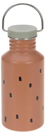 LÄSSIG Gourde en acier inoxydable pour enfants Gourde avec Sport Cup 500 ml anti-fuite/Bottle Stainless Steel Happy Prints caramel