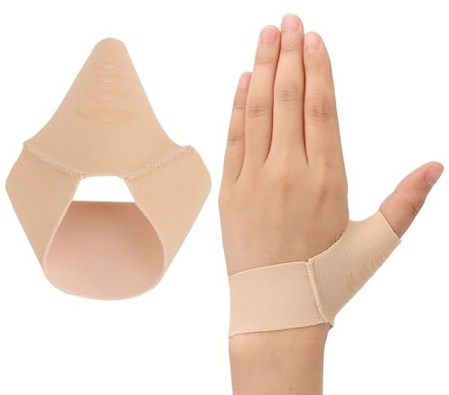 Yosoo Health Gear Daumen-Arthritis-Kompressionshandschuhe, Atmungsaktive Handgelenk-Stützbandage, Fingerloser Handschuh mit Gel-Handverletzungspolstern, Bequeme Elastische Karpaltunnel