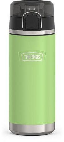 THERMOS ICON SERIES, Water Bottle with Spout - 18 Ounce, Lime - Stainless Steel Vacuum Insulated Water Bottle with Lid