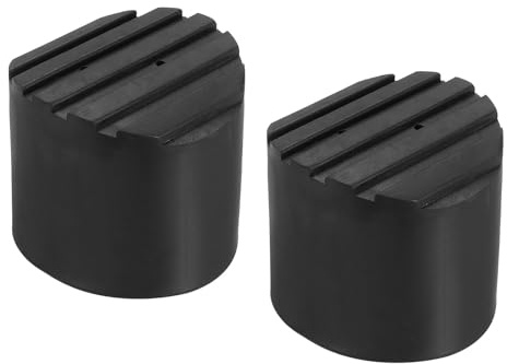 PATIKIL Escalera Antideslizante Pies 2,4/60mm, 2uds Goma Redondo Pie Protector Estera Cojín Reemplazo para Telescópica Plegable Extensión Escalera Protección, Negro