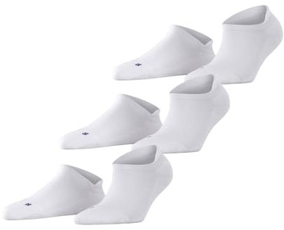 FALKE Unisex Sneakersocken Cool Kick Sneaker Multipack U Sn weich atmungsaktiv schnelltrocknend kurz einfarbig 3 Paar, Weiß White 2000, 37-38