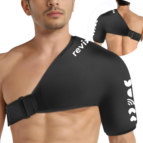 REVIX XL Shoulder Ice Pack for Rotator Cuff Relief, Large Gel Ice Pack Reusable with Cold Therapy for Shoulder Pain, Ice Arm Sleeve for Swelling & Sports Injuries, Shoulder Surgery Recovery Supplies