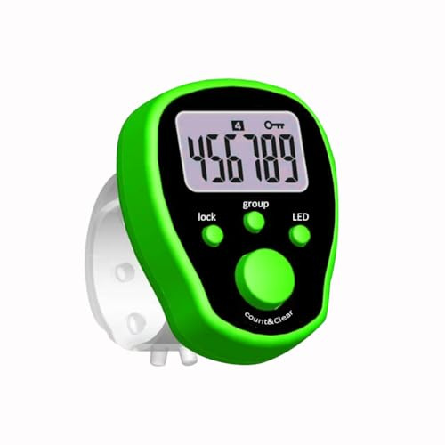 Contador de Dedos electrónico LED, Contador de Vueltas Digital reajustable, Contador de Vueltas Digital, Contador de portátil con Juegos de contadores, Contador de Mano eficiente para